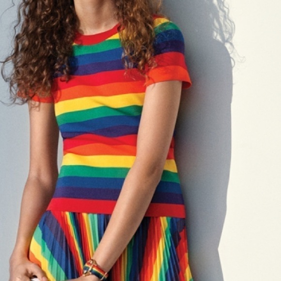 Michael Kors 🌈 Rainbow knit top XXS - Picture 4 of 11